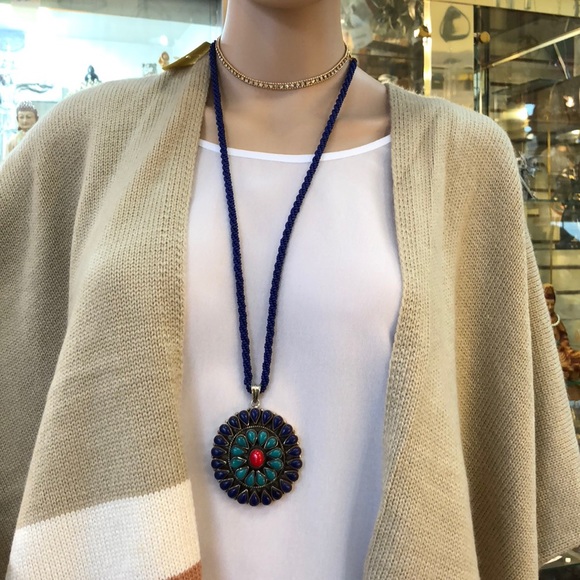 Genuine stone mandala Necklace - Picture 5 of 7
